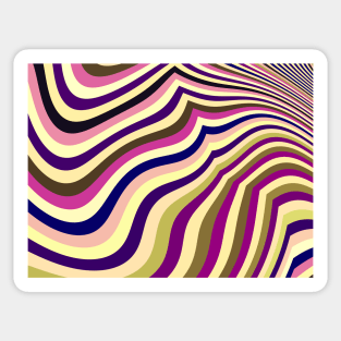 Colourful Striped Background Design Sticker